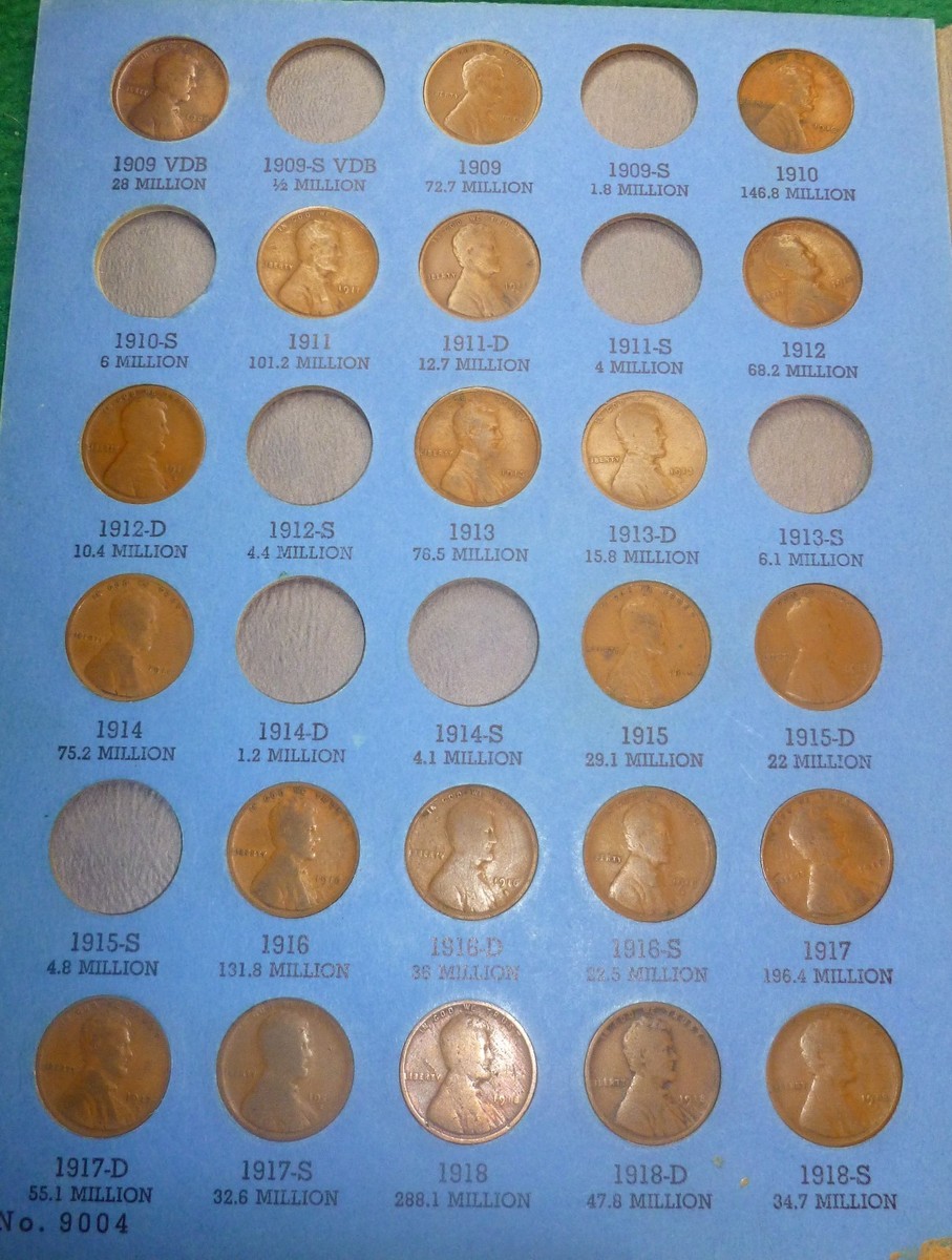 リンカーン　1〜30　30巻セット　管理番号10621 1909-1940 Lincoln Cent 21 Coin Set Page 1 Whitman Number 1