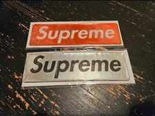 Supreme plastic box logo stickers from FW17 set of 2 READ DESCRIPTION 