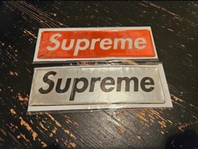 Supreme plastic box logo stickers from FW17 set of 2 *READ DESCRIPTION*