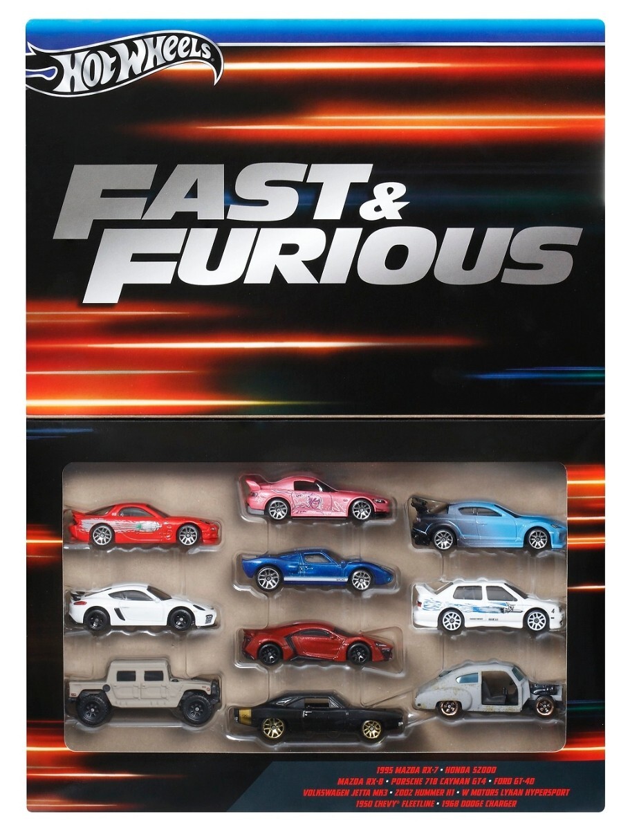 Hot Wheels FAST & FURIOUS HVX27 10 Cars In Pack [NEW] | eBay