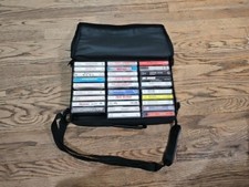 Lebo Voyager Black Cassette Tapes Carrying Case Tapes Holds 30 w/Cassette Tapes