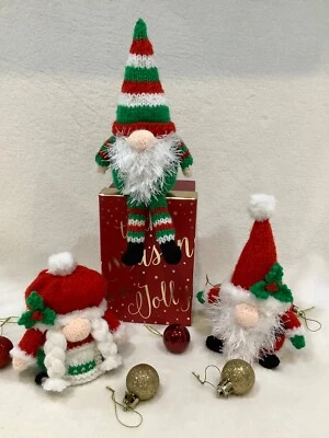 CAROL CONNELLY Christmas Gonks Chocolate Orange/Bath Bomb Cover KNITTING PATTERN King Cole yarn