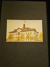 Sault Ste Marie Michigan Lincoln School Vintage Postcard