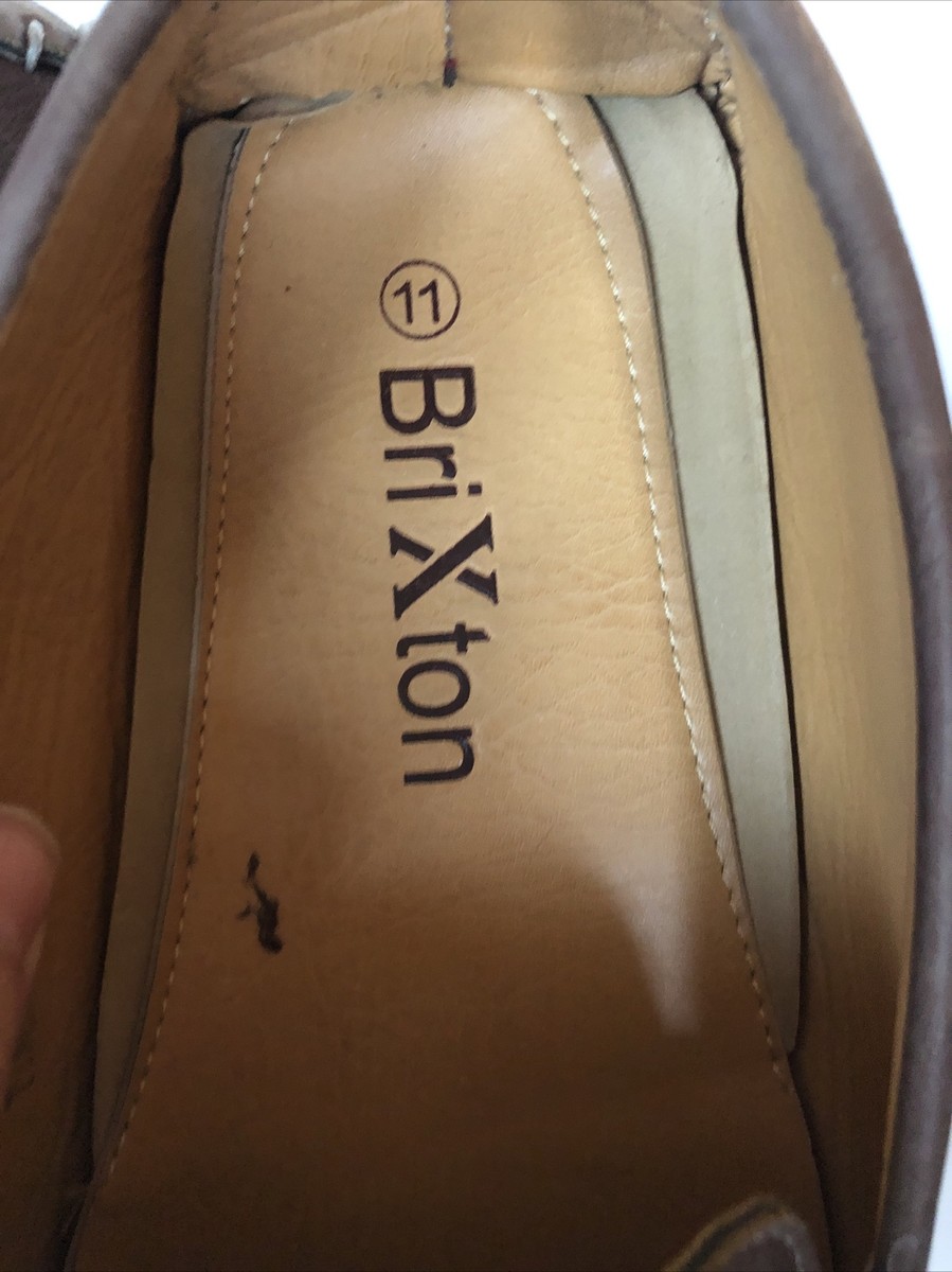 Mens Brixton Leather Driving Casual Moccasin Slip on Loafers 