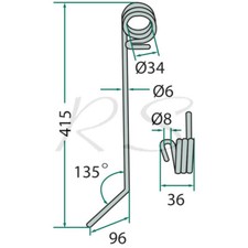 Striegelzinken 6mm passend für Hatzenbichler (9309 380)