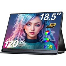 18.5 Inch Portable Monitor 1920x1080 120Hz Monitor IPS Mobile Monitor with Case