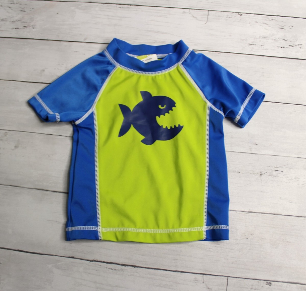 Crazy Baby Boy's Rashguard Swim Shirt Size 12-18 Months UV Protection