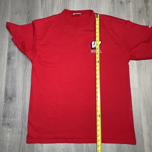 Vintage Wisconsin Badgers Tee Shirt Reebok Adult Large Embroidered Logo - Picture 6 of 7