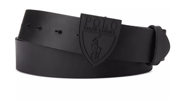 НОВЫЙ мужской кожаный ремень Polo Ralph Lauren с логотипом W TAGS черный 34 10690₽