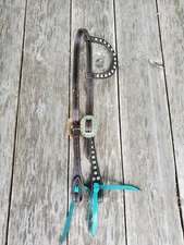 Martin Saddlery Chocolate Leather Headstall With Turquoise Accents 