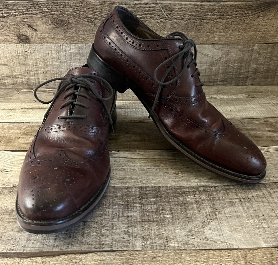 SAOLA Oxford in mogano Johnston & Murphy taglia 9M