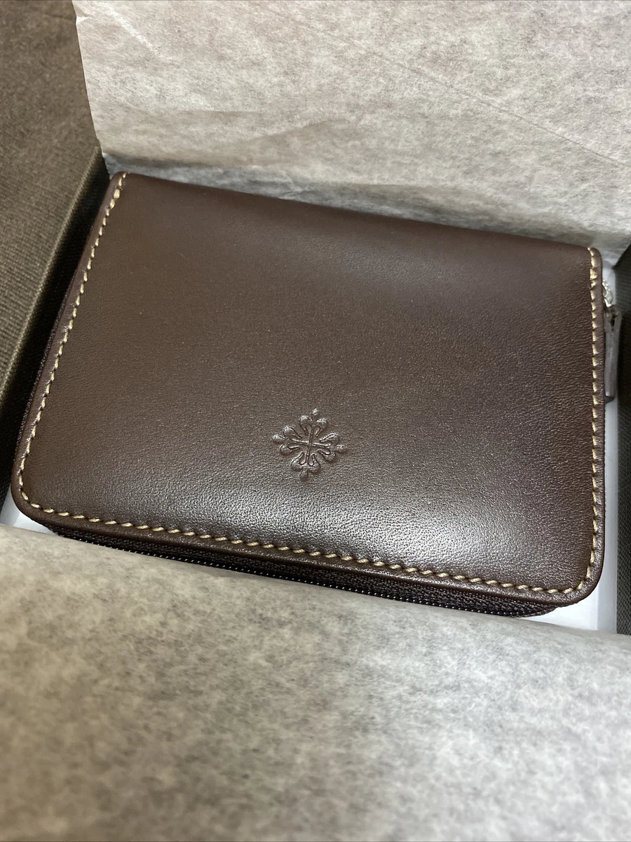 New Patek Philippe brown leather wallet 