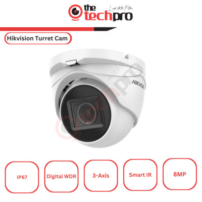 HIKVISION 8MP VARI-FOCAL LENS TURRET CAMERA DS-2CE79U1T-IT3ZF 2.7-13.5MM, 60M IR