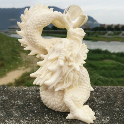 Traditions Carving Plate Dragon Play Beads Decoration Home Desktop Crafts