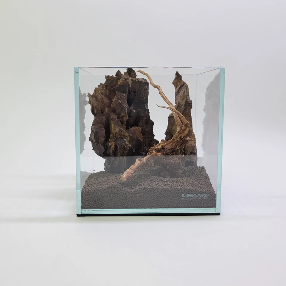 Tanque sin borde nano cubo de 1 galón, 2 galones, 3 galones, vidrio ultra transparente bajo en hierro Foto 3 de 4