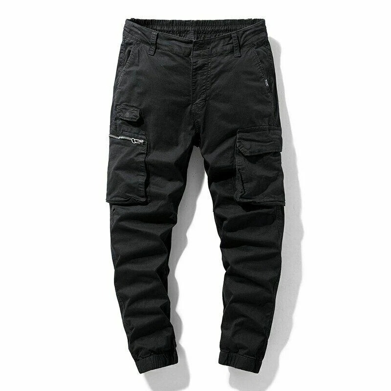 Men s Cargo Pants Casual Pants Elastic Waist Quality Pantalones