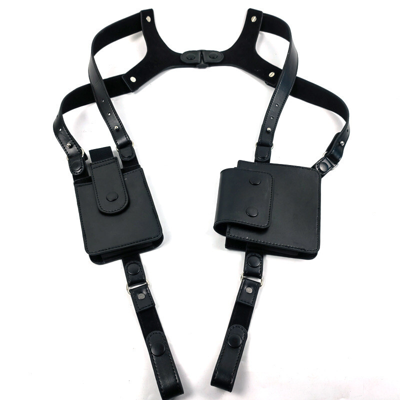 Leather Anti Theft Hidden Holster Underarm Double Shoulder Phone