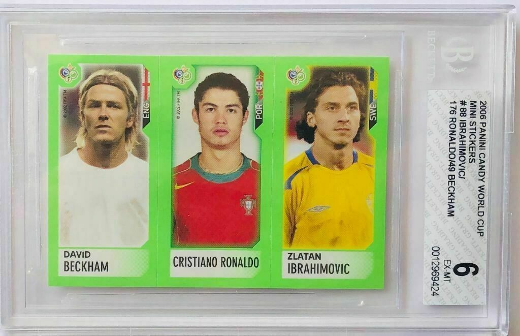 2006 Panini World Cup Germany #176 Cristiano Ronaldo Beckam Ibra Rookie BGS 6