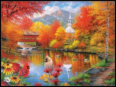 Autumn Tranquility 2 - DIY Chart Counted Cross Stitch Patterns Needlework DMC   