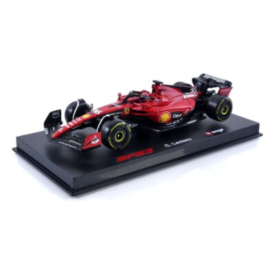 Bburago 18-36835L Model Car F1 Ferrari SF-23 #16 Leclerc with Helmet, Scale 1:43
