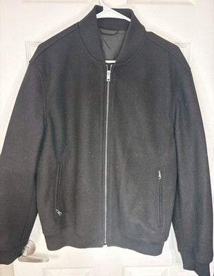 MNG Mango Men s Bomber Jacket NWOT Medium Black Zip Up