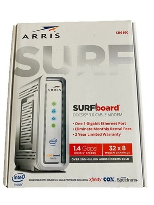 ARRIS SURFboard SB6190DOCSIS 3.01.4 Gbps Cable Modem Xfinity Spectrum Cox-NEW