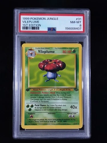 Pokémon Vileplume 1st edition PSA 8 Jungle Set 31/64 Vintage 1999 WOTC