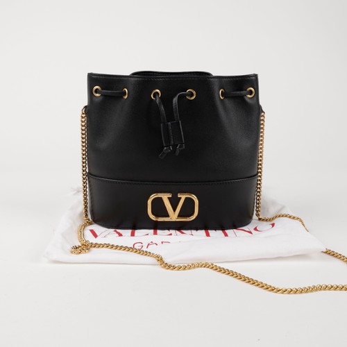 Valentino V Logo Bucket Chain Shoulder Crossbody Bag 156594037