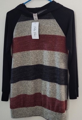 NWT Striped Women s Hoodie Filly Flair Size Small