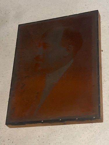 Ultra Rare! 1920s Wood Printing Block Photo of Dr. W.E.B Du Bois 7 1/4 X 9 1/2