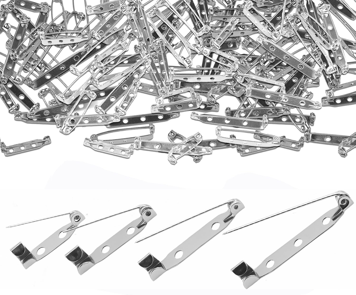 120PCS Boutonniere Pins in 4 Sizes for Crafts, Brooches & DIY Projects