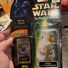 Star Wars Yoda Action Figure Flashback Photo Hasbro 1998 POTF NEW