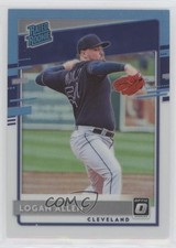 2020 Panini Donruss Optic Retail Carolina Blue & White Prizm Logan Allen #75 0d2