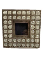 David Howell Clear Iridescent Marble Metal Picture Frame Contemporary Modern