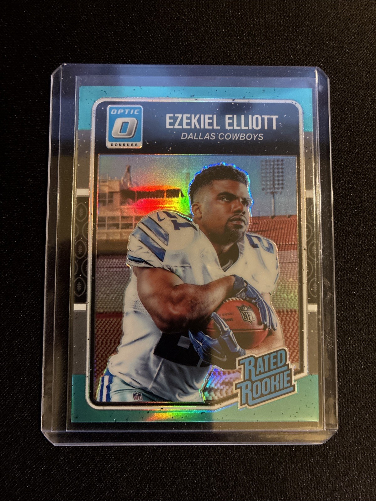 Ezekiel Elliott 2016 Donruss Optic Rated Rookie no. 168 AQUA Prizm Holo /299