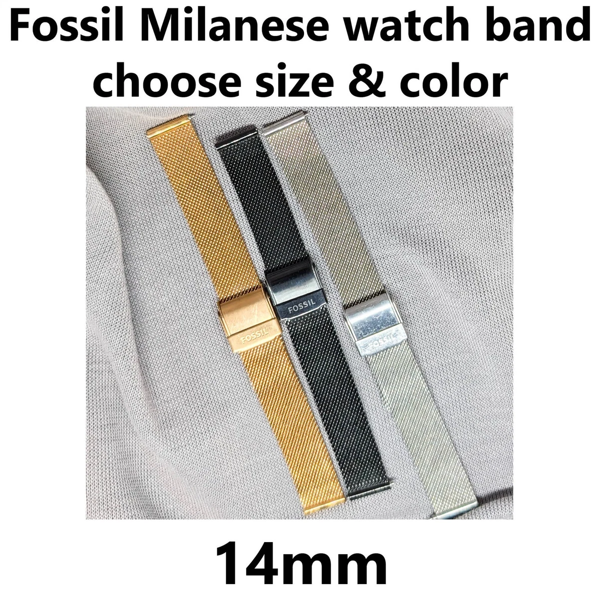 Fossil genuine leather stainless steel replacement watch band bundle of 3 Fossil Leather Wristwatch Bands for Sale - eBay main image 2