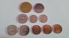 Set of $1 Dollar 25c Quarter 10c Dime 5c Nickel 1c Cent 1973-2007 Canadian Coins