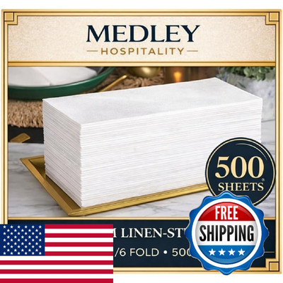 Medley Hospitality 500 Pack Medley Airlaid Guest Airlaid Linen-Feel Disposable