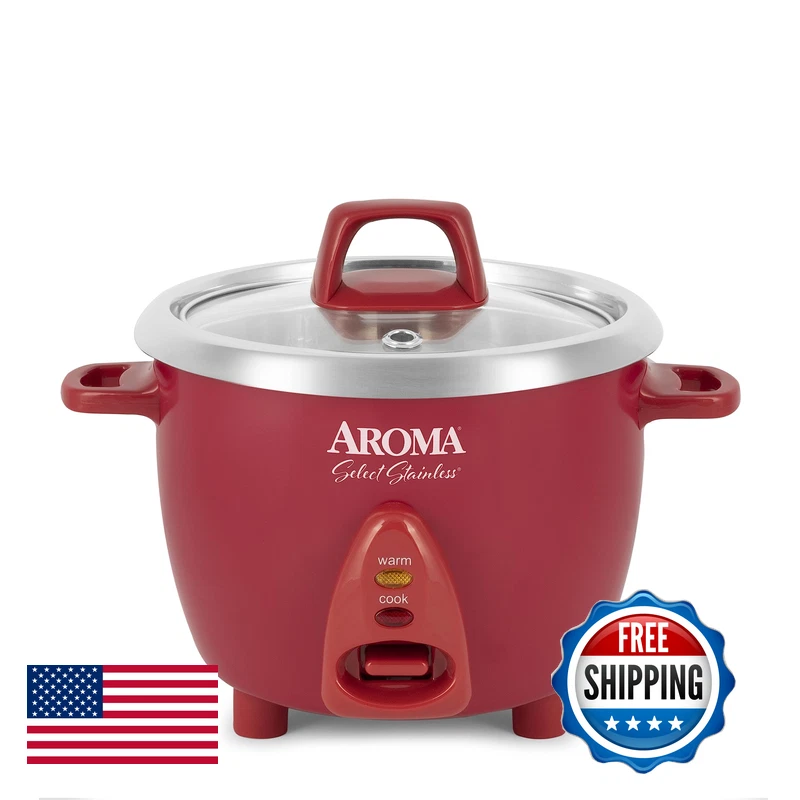 Aroma Housewares Select Stainless Rice Cooker Warmer Uncoated Inner Pot