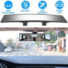 11.4" Clip-On Rear View Mirror Wide Angle Convex Panoramic Anti-Glare SUV