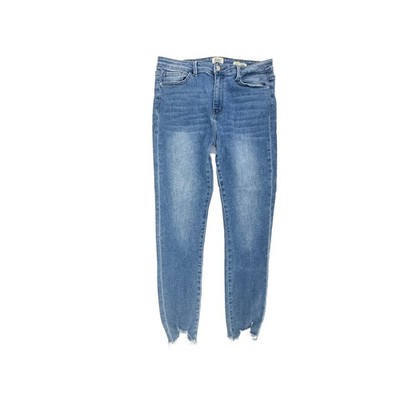 Simple Society Skinny Raw Hem Women's size 13 Dark Wash Blue Denim Jeans