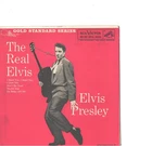 ELVIS PRESLEY-4-SONG HARD COVER-EP +ORANGE LABEL 45-(THE REAL ELVIS)--PS--PIC-
