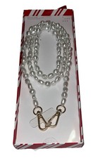 a New Day Pearl Accessory Crossbody Wristlet/Phone Strap - White