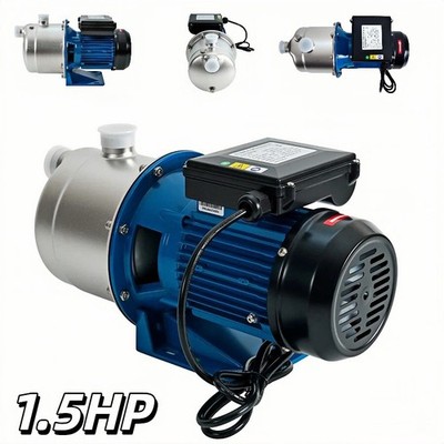 1.5 HP Shallow Well Pump 220V/60Hz 164ft Head Jet Water Pump Stainless Steel