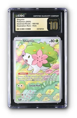 POKEMON Shaymin 185/182 Sv10: Destined Rivals Holo - CGC 10 PRISTINE