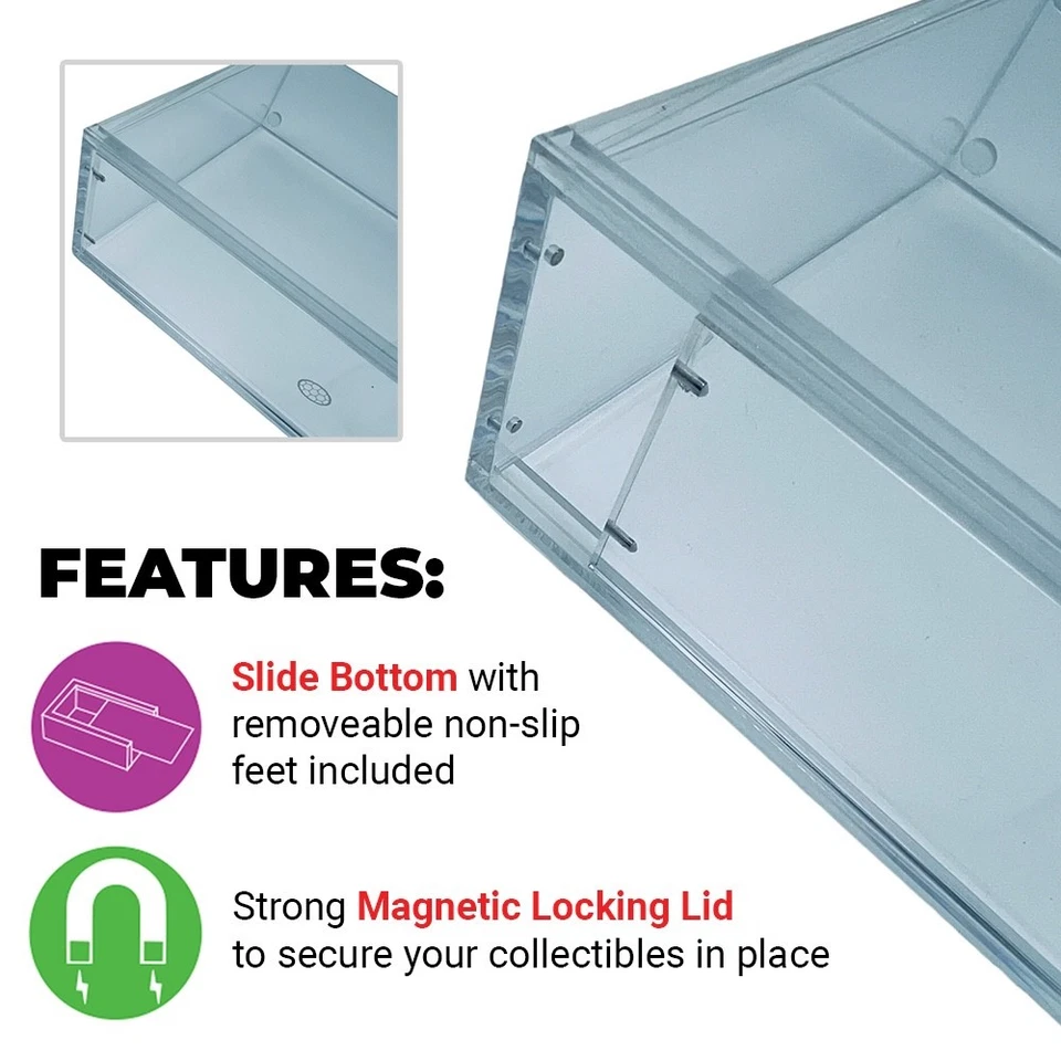 UV RESISTANT Nintendo 3DS XL Console Box Size Hard Acrylic Case Magnetic Lock - Image 2 of 4