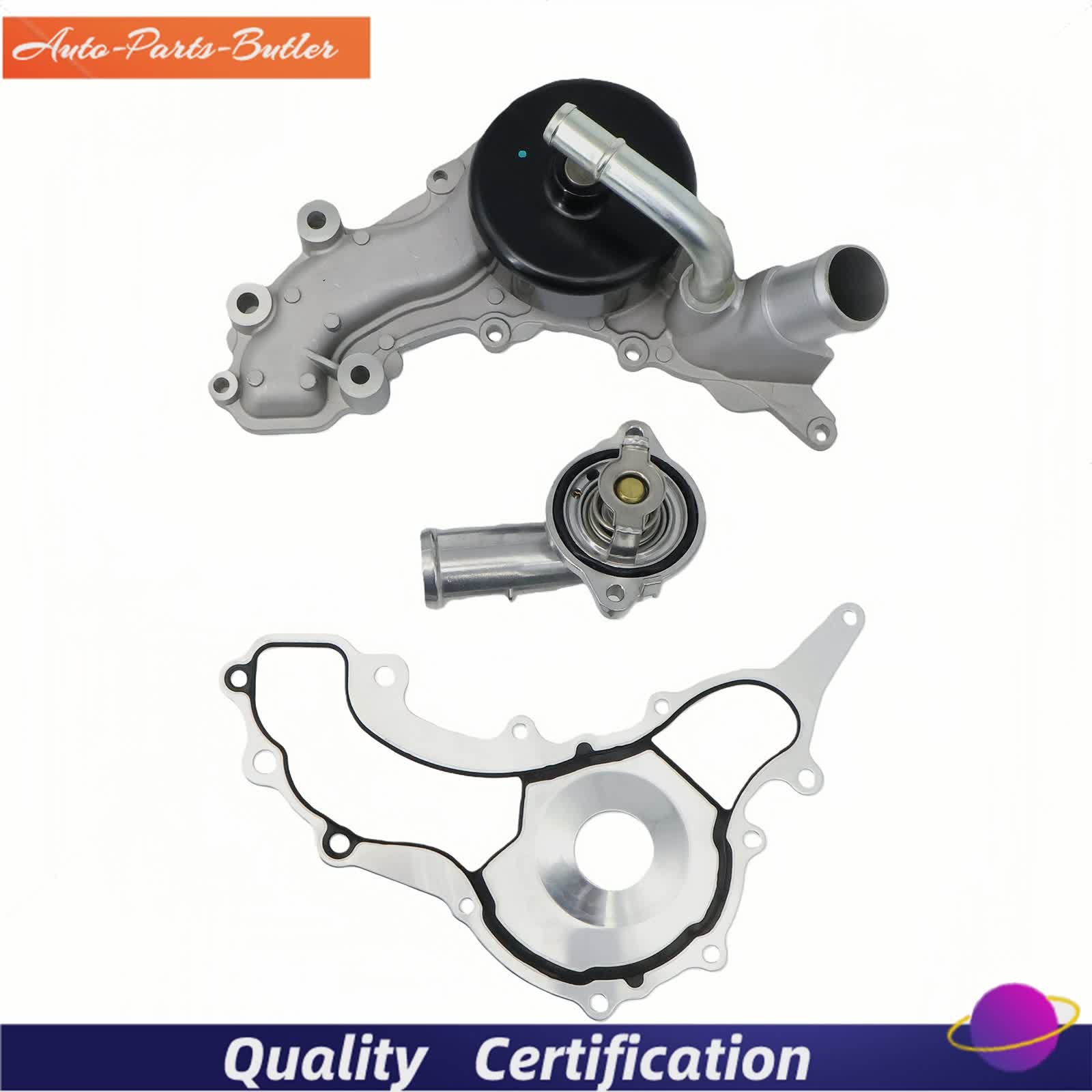 For 2017-2022 Maserati Levante 3.0 V6 Engine Cooling Water Pump w/Thermostat Kit