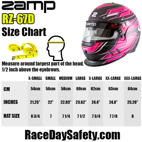 Zamp RZ-67D Auto Racing Helmet Flo Pink/Purple Carbon Graphic Snell SA2025 - Foto 2 di 8