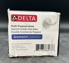 Delta Greenwich Double Towel Hook in SpotShield Brushed Nickel