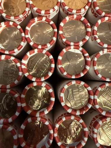 2-Rolls of 2024-P Uncirculated Lincoln Shield Cent Pennies 2x Bank Wrap Rolls - Picture 10 of 18